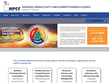 Tablet Screenshot of npccmauritius.org